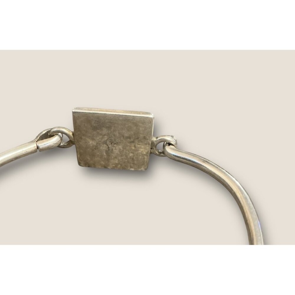Engravable Sterling Silver Square Hinged Bangle B… - image 5